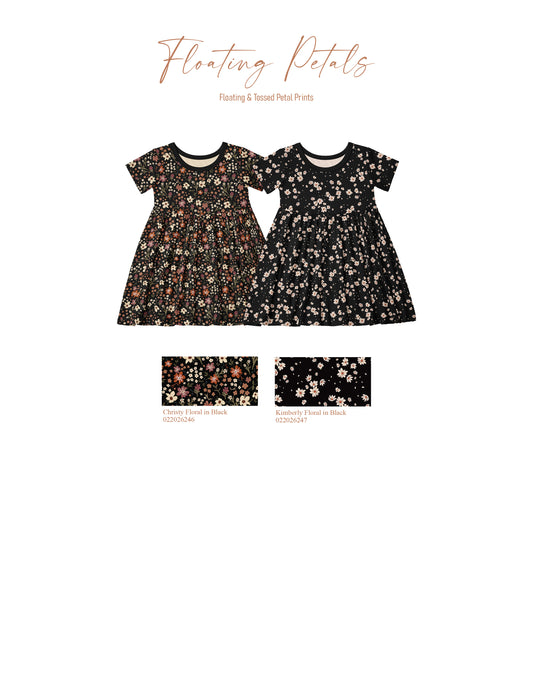 Kimberly Floral in Black | Robin Jersey Knit Fabric