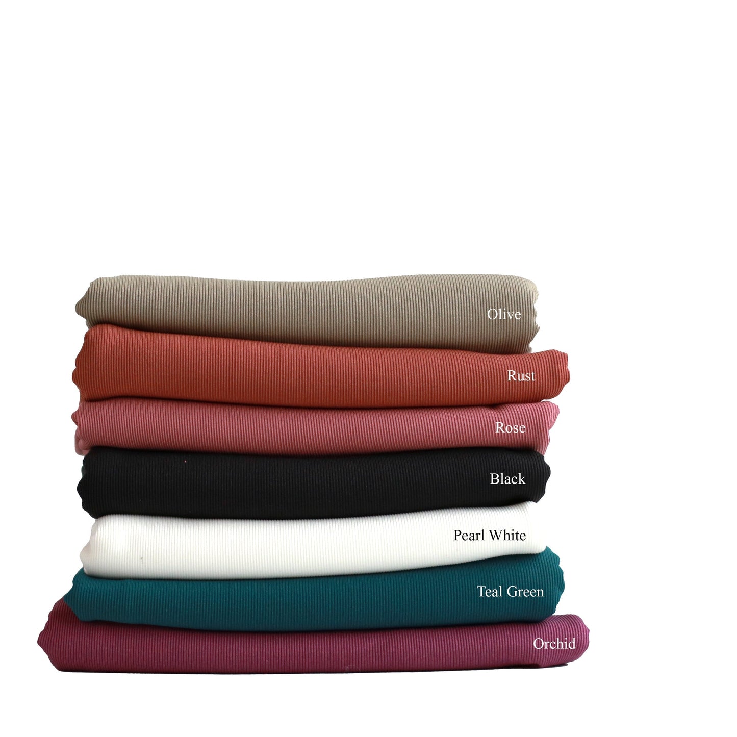 Mini Poly Rib Knit Fabric | Black