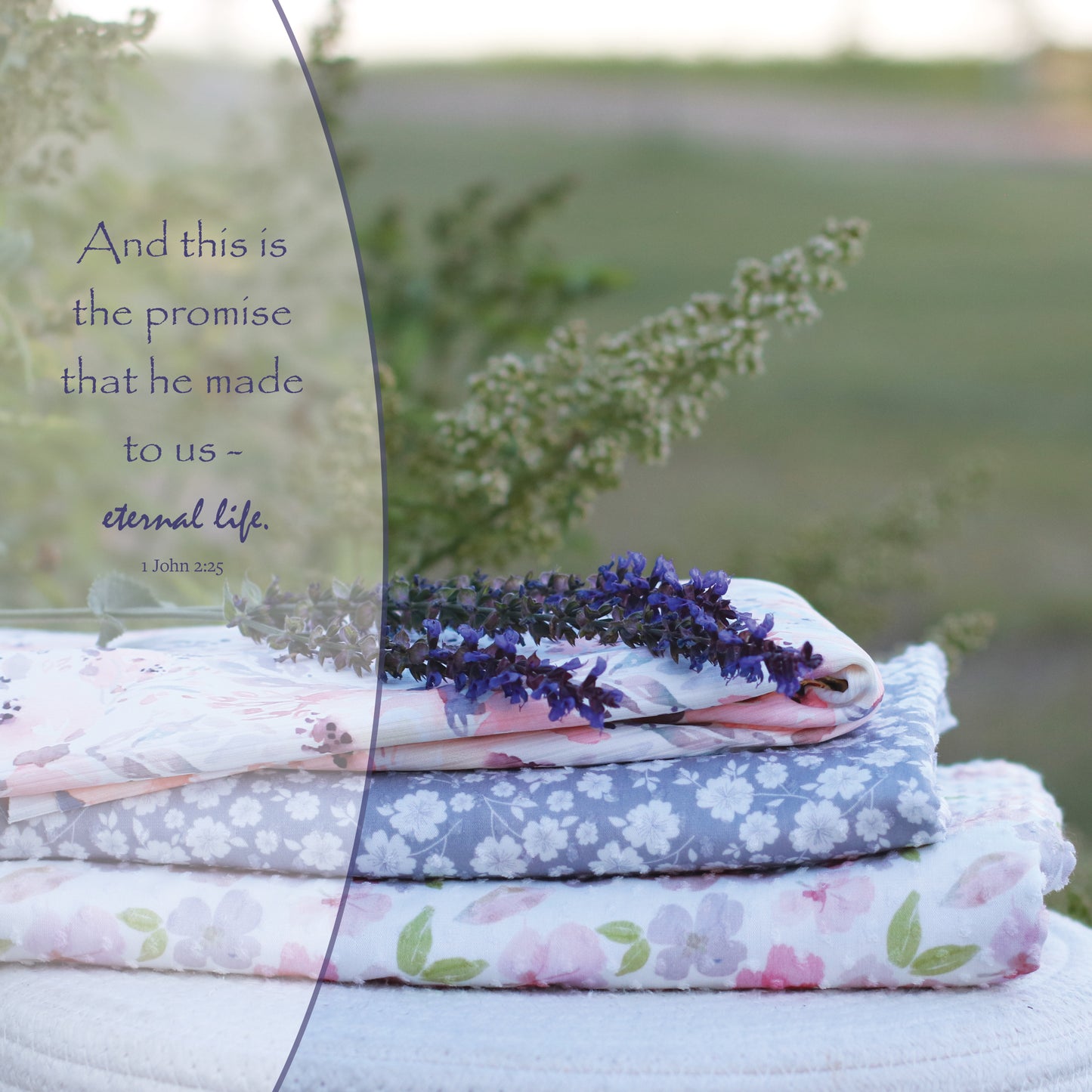 Emma Floral | Unbrushed Rib Knit Fabric