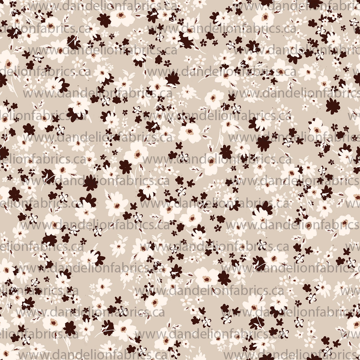 Flaw Notice Below - Save 20% | Bethany Floral in Beige Pink | Calgary Rib Knit Fabric