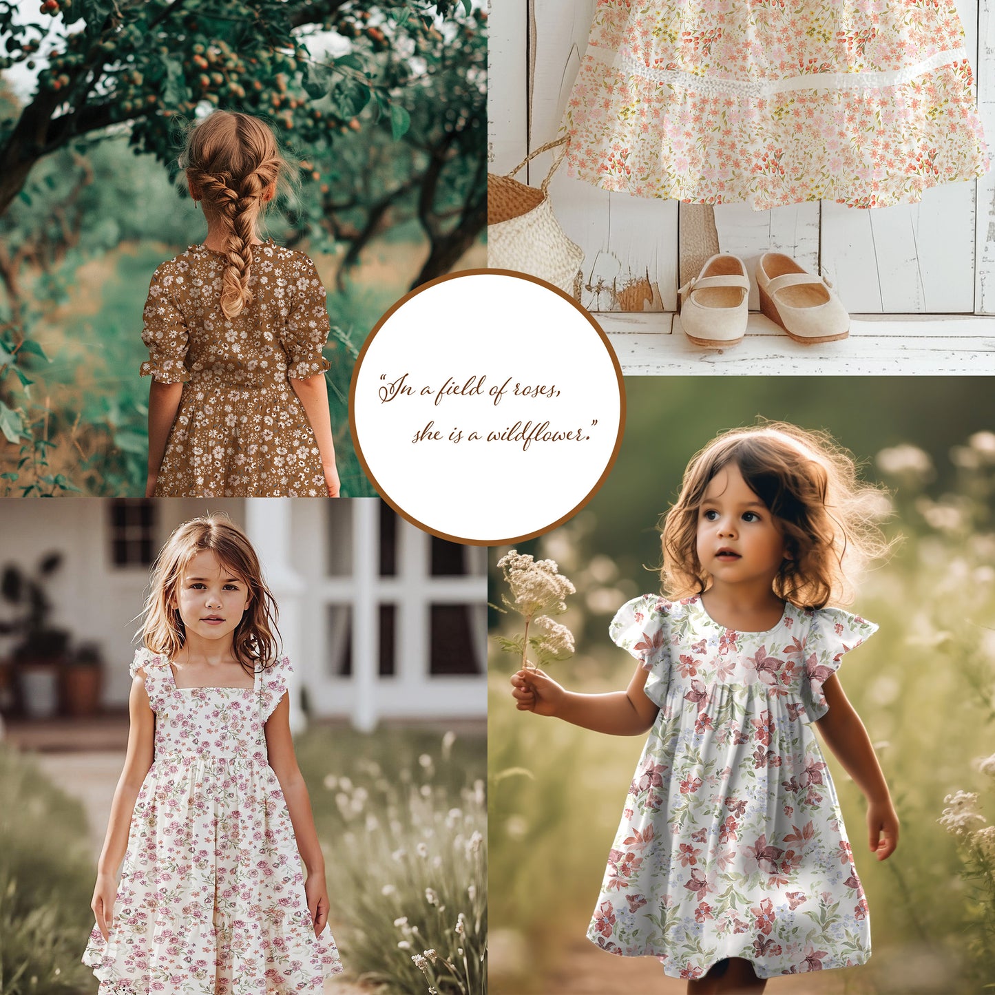 Rosie Floral | Swiss Dot Knit Fabric