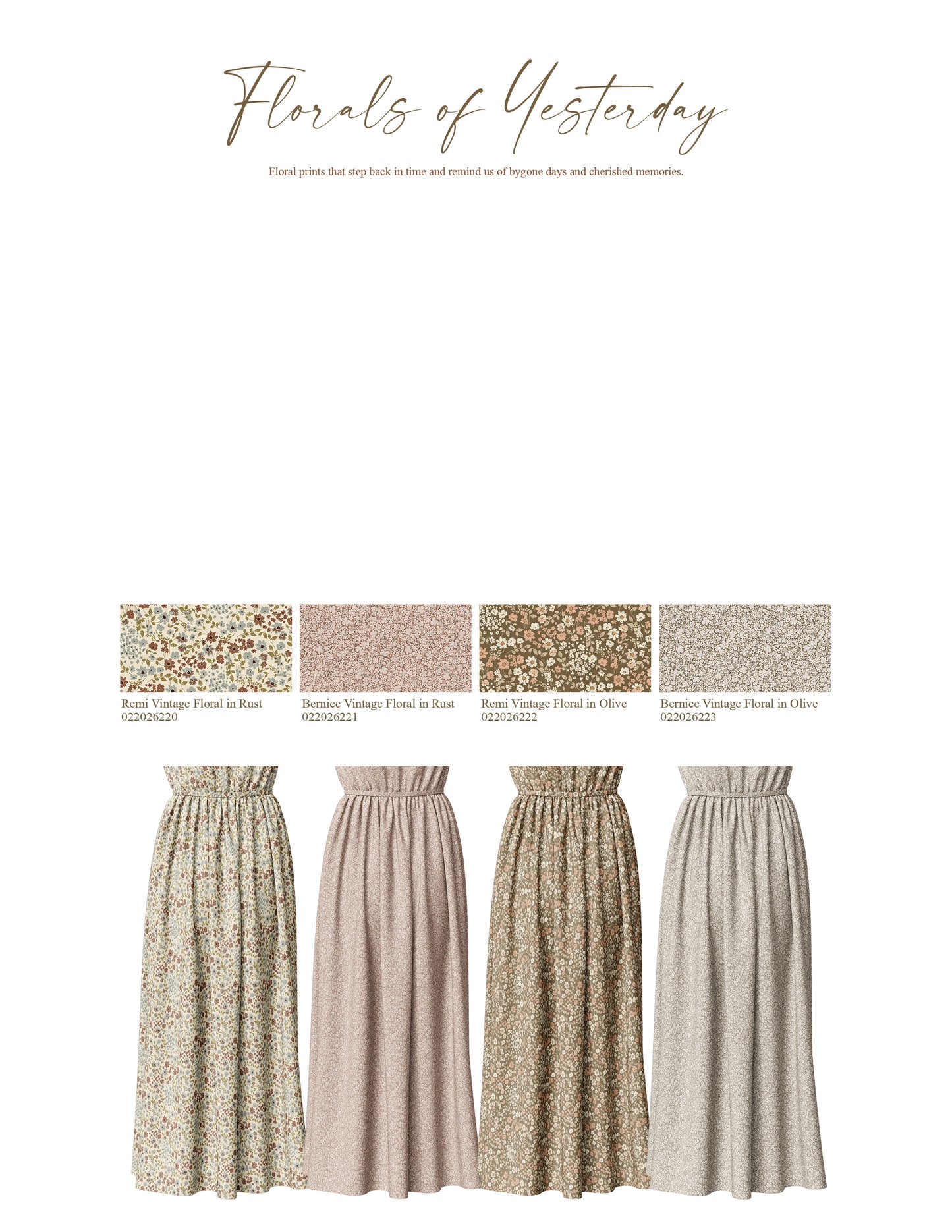 Pre-Order | Bernice Vintage Floral in Rust