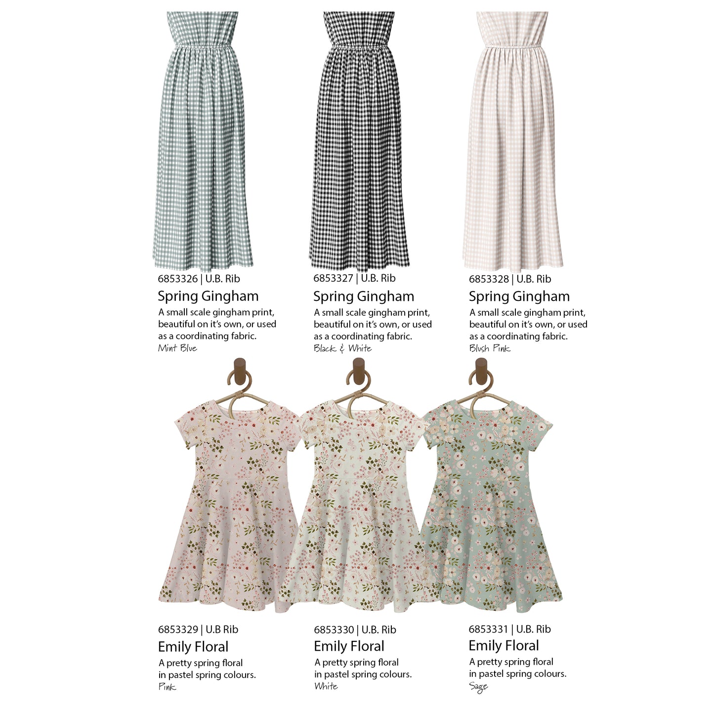 Emily Floral in Pink | Unbrushed Rib Knit Fabric