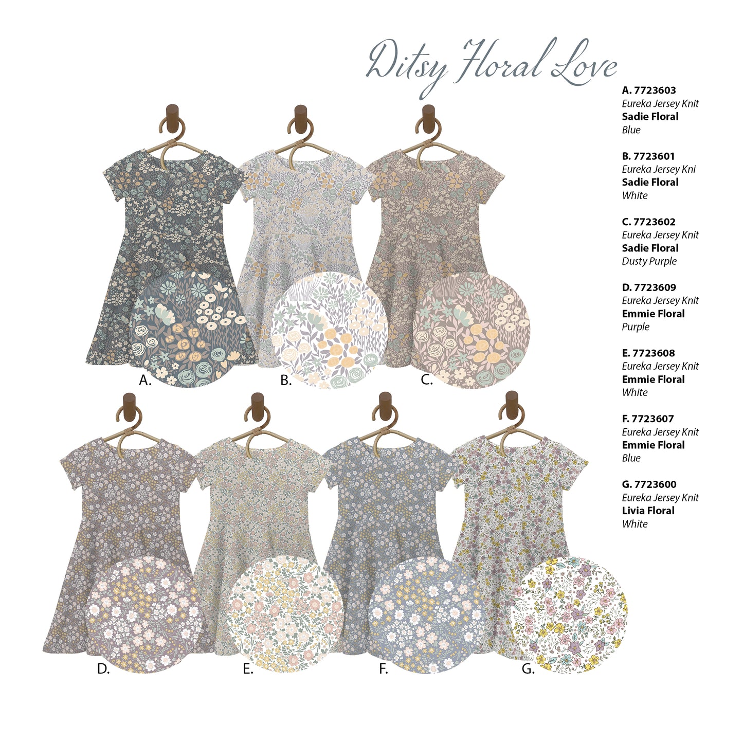 Livia Floral | Eureka Jersey Knit Fabric