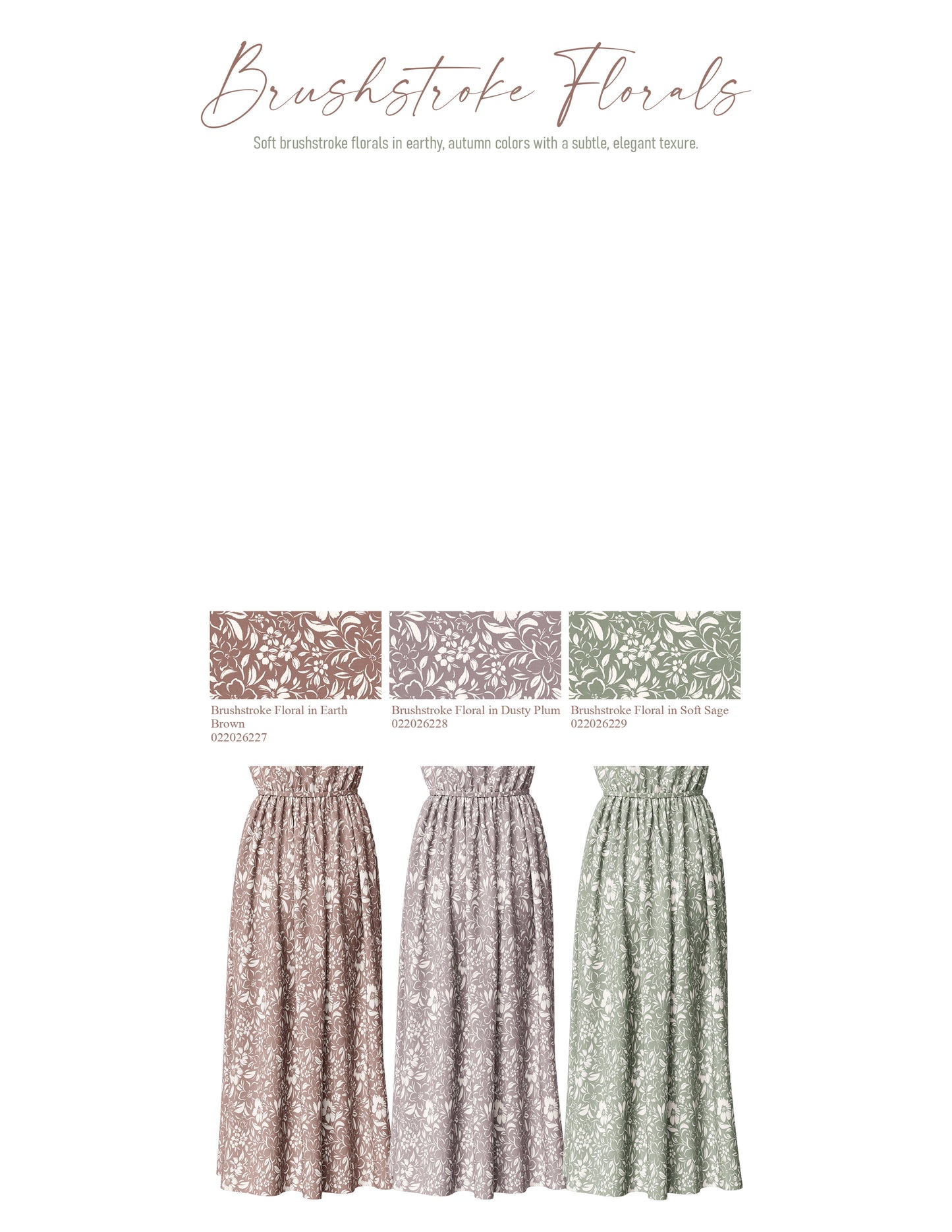 Pre-Order | Brushstroke Florals in Earth Brown