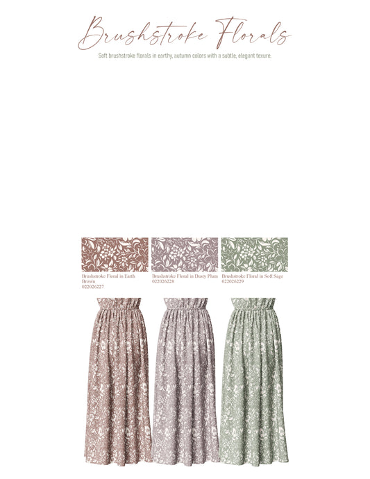 Pre-Order | Brushstroke Florals in Dusty Plum