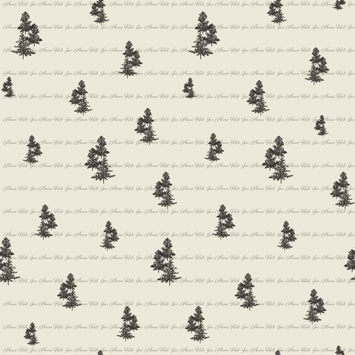 In the Wild: Trees in Cream | Robin Jersey Knit Fabric