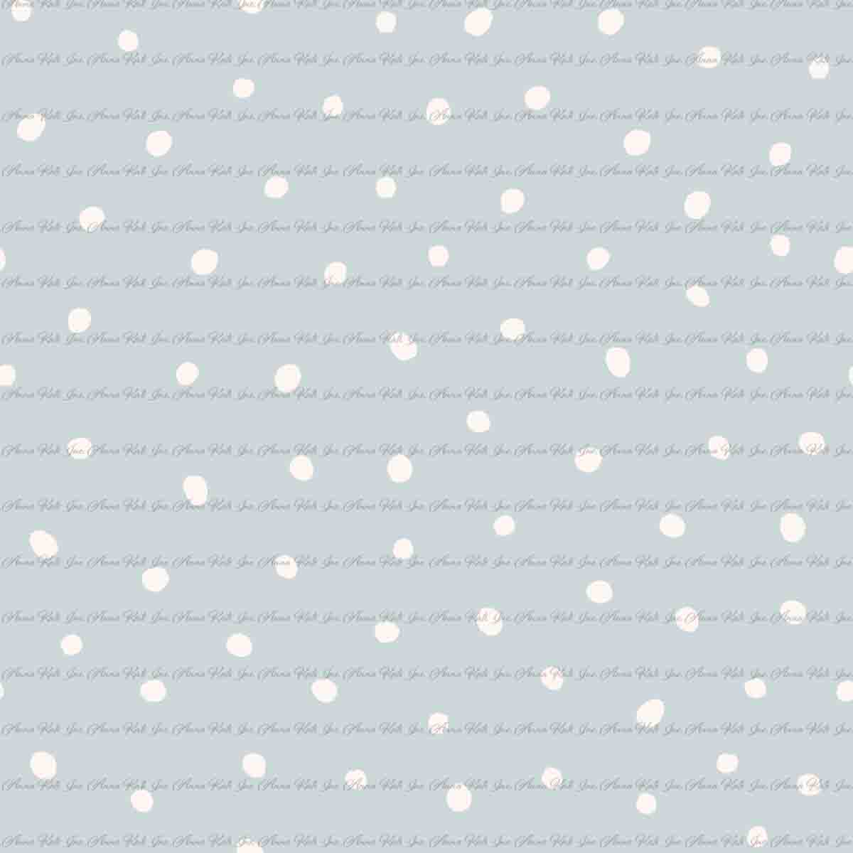 Loretta Goose: Scattered Dots in Blue | Pebble Stone Knit Fabric