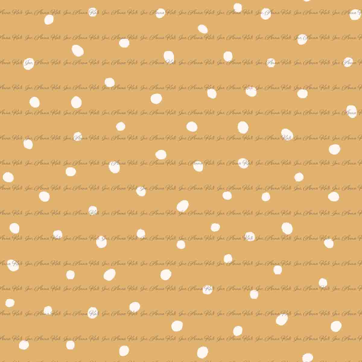 Loretta Goose: Scattered Dots in Yellow | Pebble Stone Knit Fabric