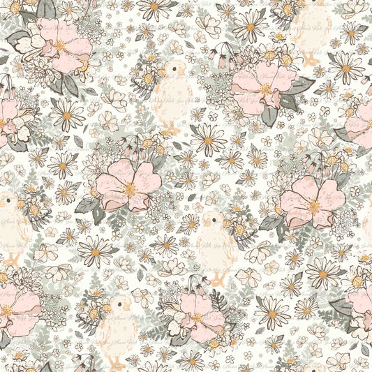 Farm & Rose: Florletta in Cream | Robin Jersey Knit Fabric