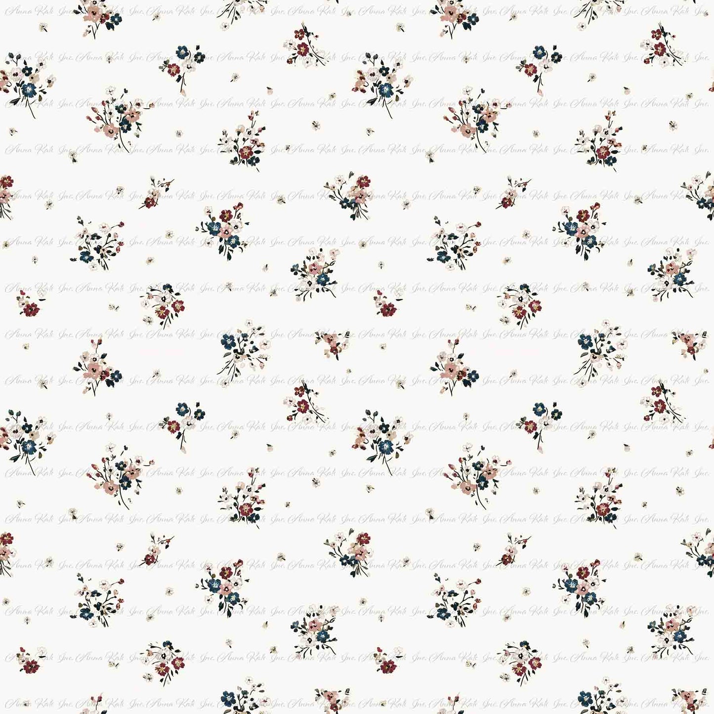 Gretchen Floral in Cream | Pebble Stone Knit Fabric