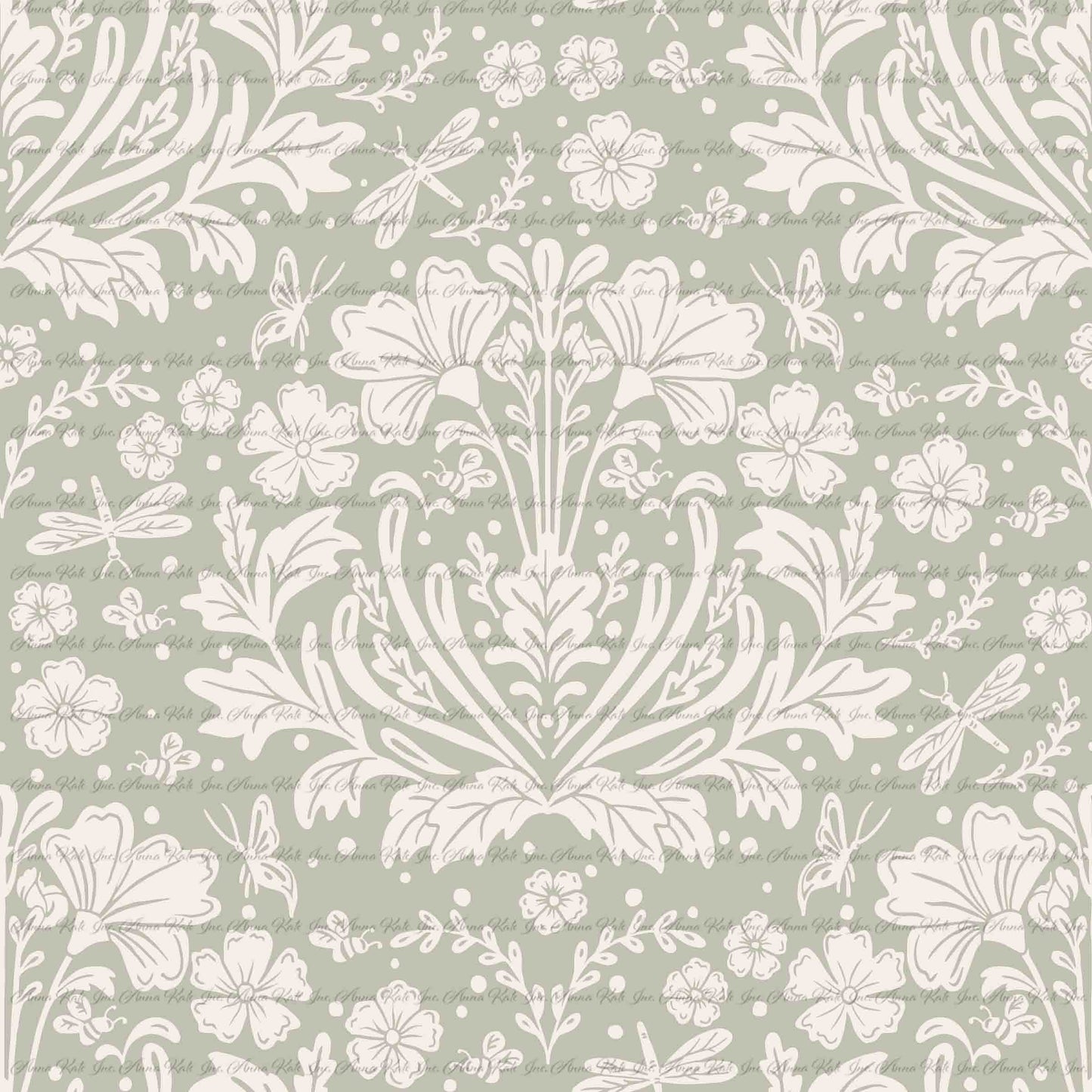 Pre-Order | Where Wildflowers Grow: Dragon Fly Garden Damask