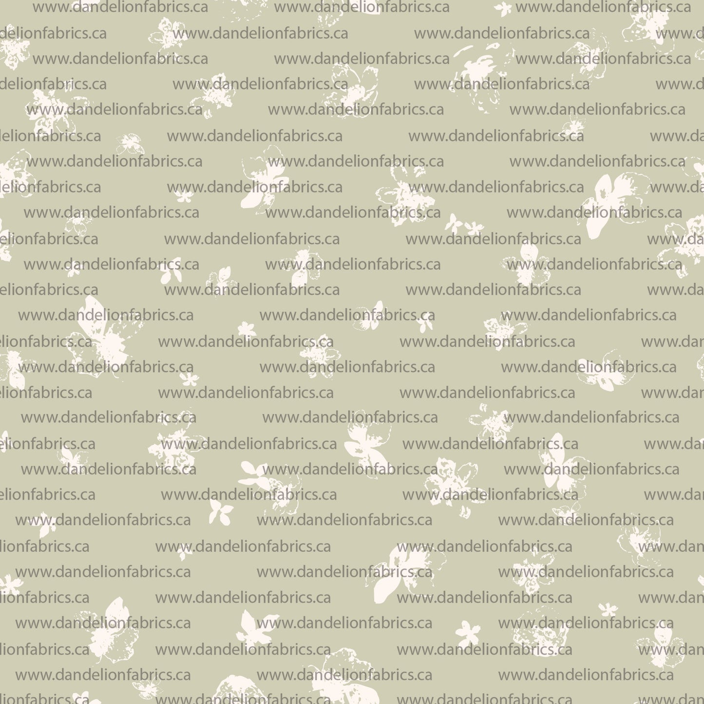 Millie Floral in Green | Swiss Dot Knit Fabric