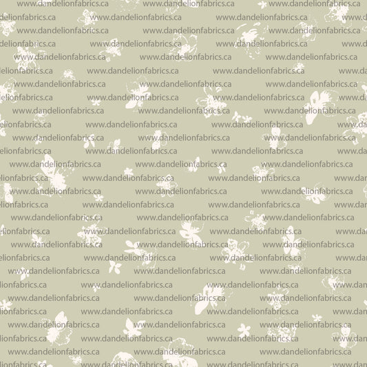 Millie Floral in Green | Swiss Dot Knit Fabric