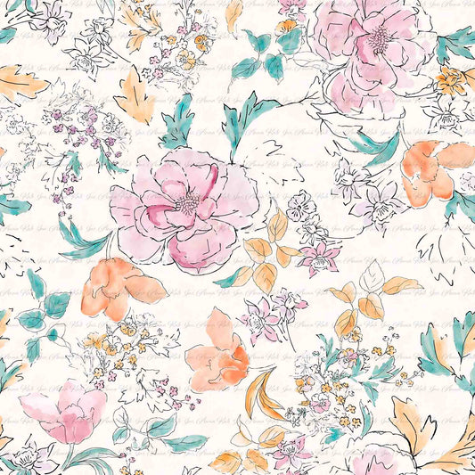 Kenya Floral | Pebble Stone Knit Fabric