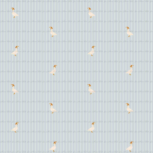 Loretta Goose: Loretta Goose in Blue | Robin Jersey Knit Fabric