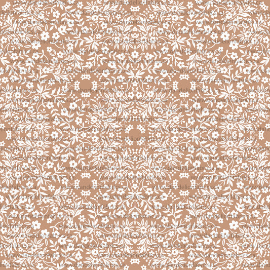 Medallion Toss in Copper | Calgary Rib Knit Fabric