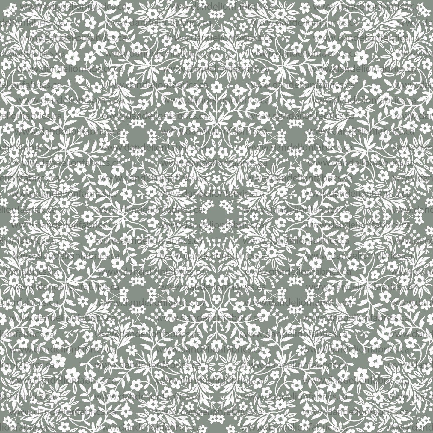 Medallion Toss in Green | Calgary Rib Knit Fabric