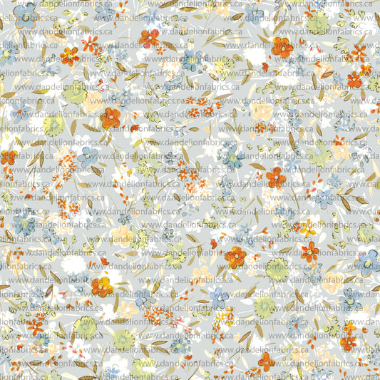 Everlie Floral in Shades of Blue | Eureka Jersey Knit Fabric