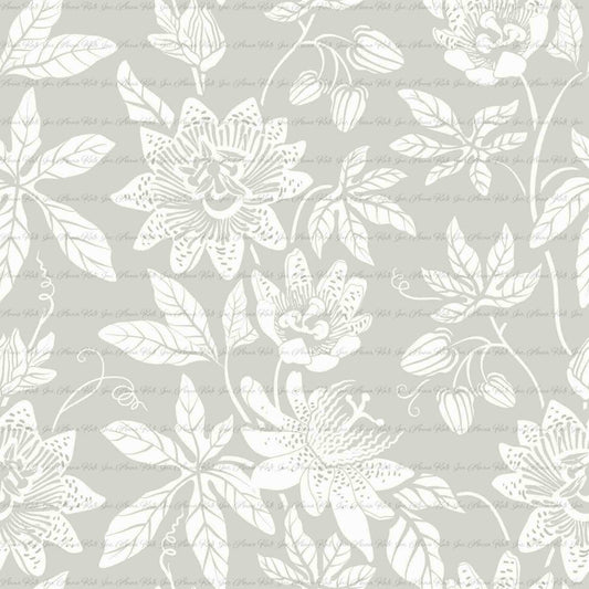 Kacee Floral in Spring Green | Pebble Stone Knit Fabric