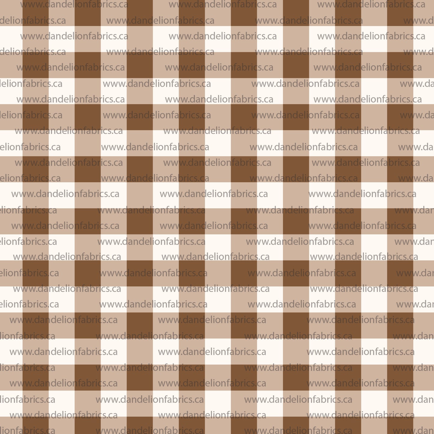 Vienna Gingham Plaid in Vintage Brown | Summer Breeze Knit Fabric