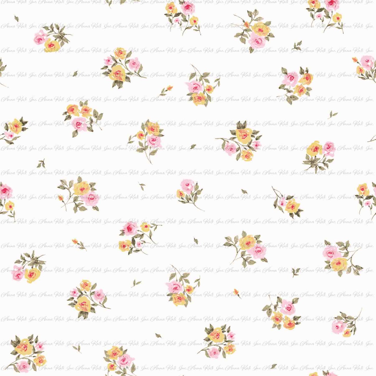 Nola Floral in Cream | Chickadee Unbrushed Rib Knit Fabric