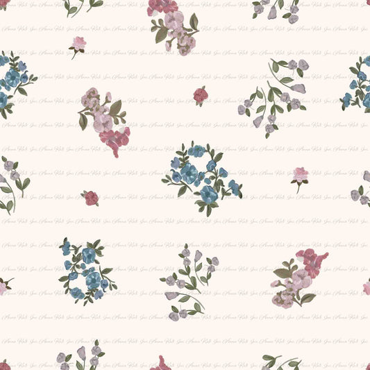 Gwen Floral | Chickadee Unbrushed Rib Knit Fabric