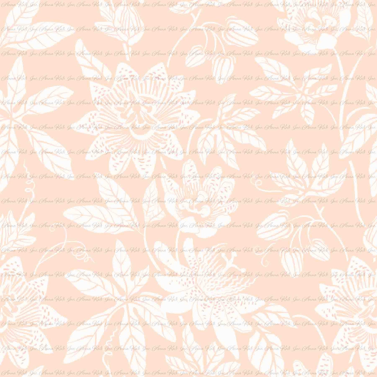 Kacee Floral in Peach | Pebble Stone Knit Fabric