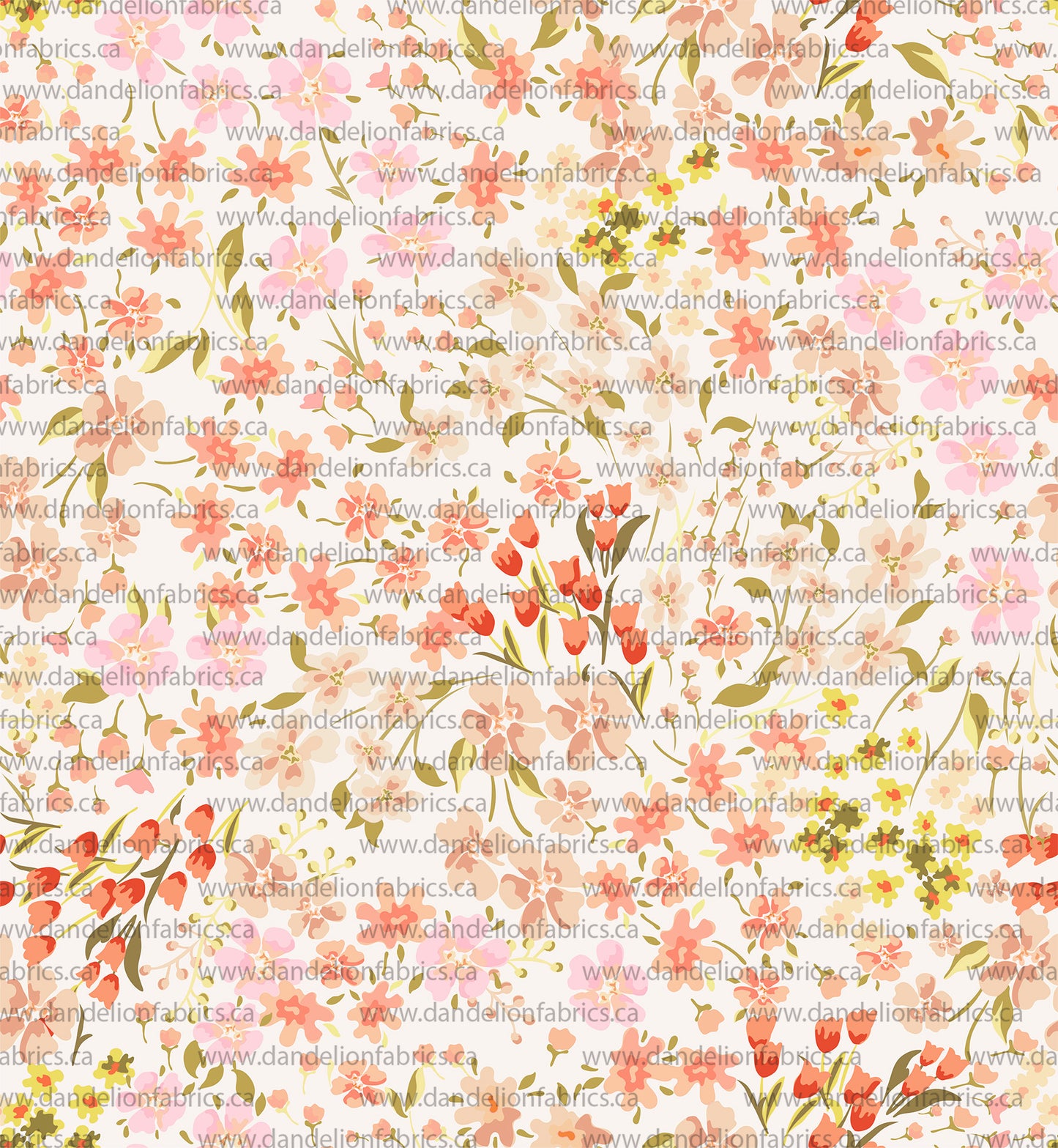 Arya Floral in Pink | Swiss Dot Knit Fabric