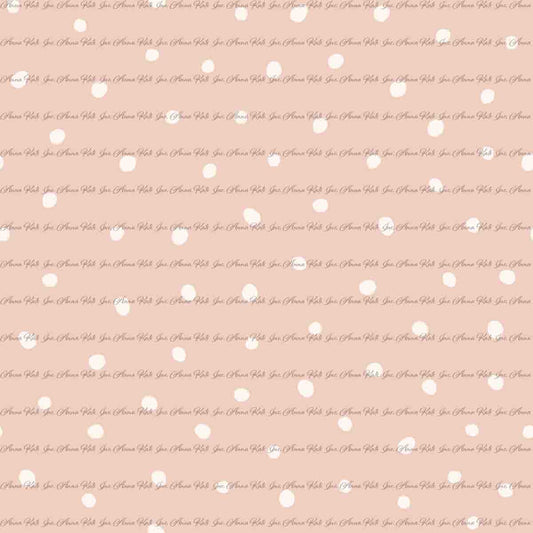 Loretta Goose: Scattered Dots in Pink | Pebble Stone Knit Fabric