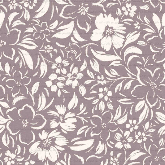 Pre-Order | Brushstroke Florals in Dusty Plum