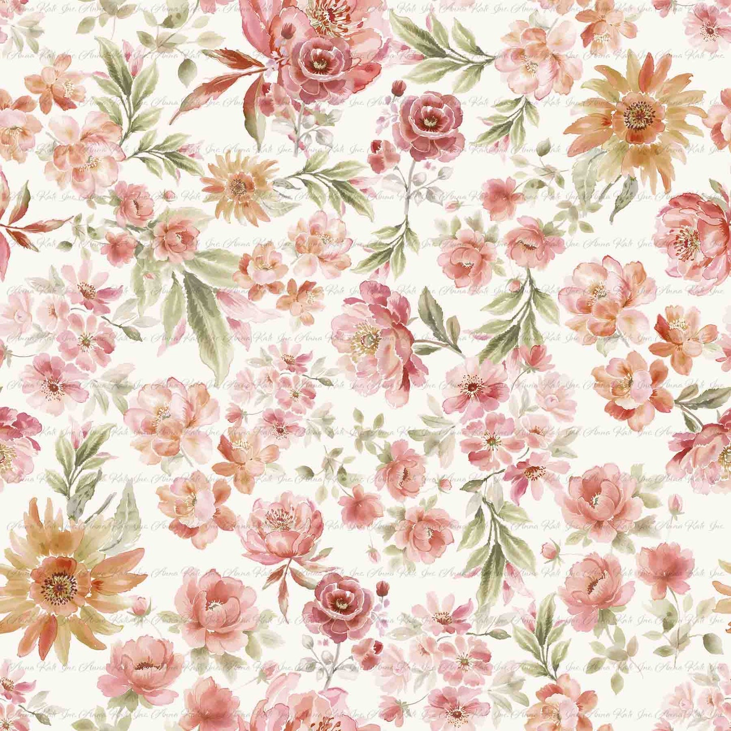 Kyla Floral | Starling Diamond Dot Woven Fabric