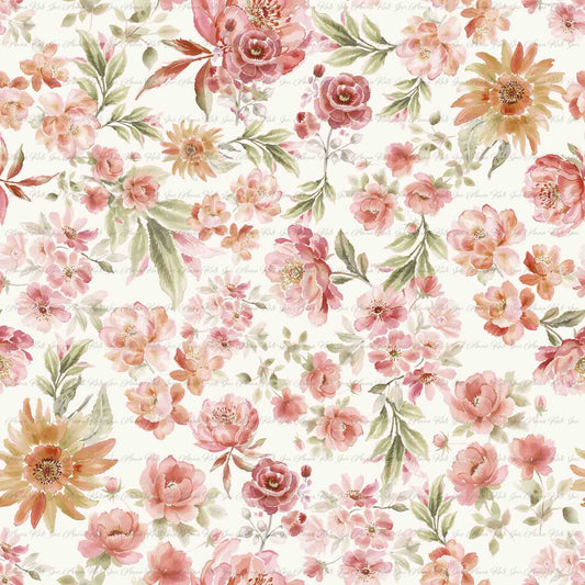 Kyla Floral | Starling Diamond Dot Woven Fabric