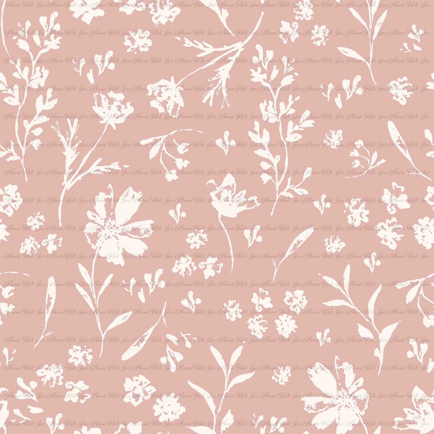 Wildflower Dreams: Scattered Petals in Pink | Pebble Stone Knit Fabric