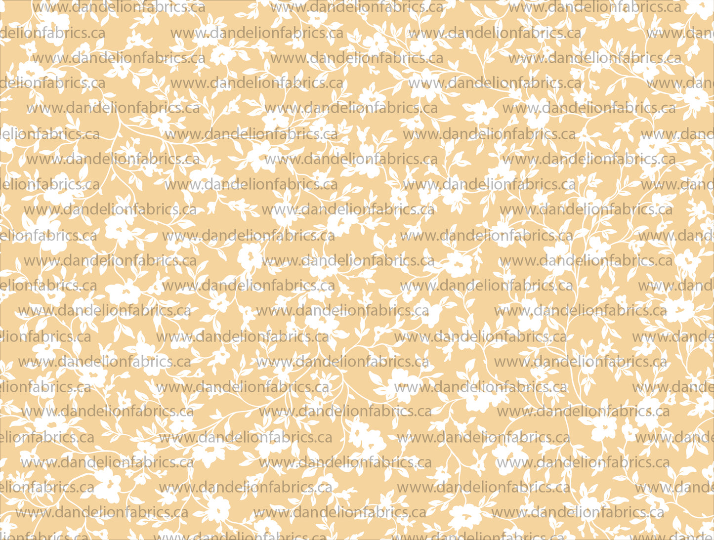 Alexandra Floral in Warm Yellow | Calgary Rib Knit Fabric