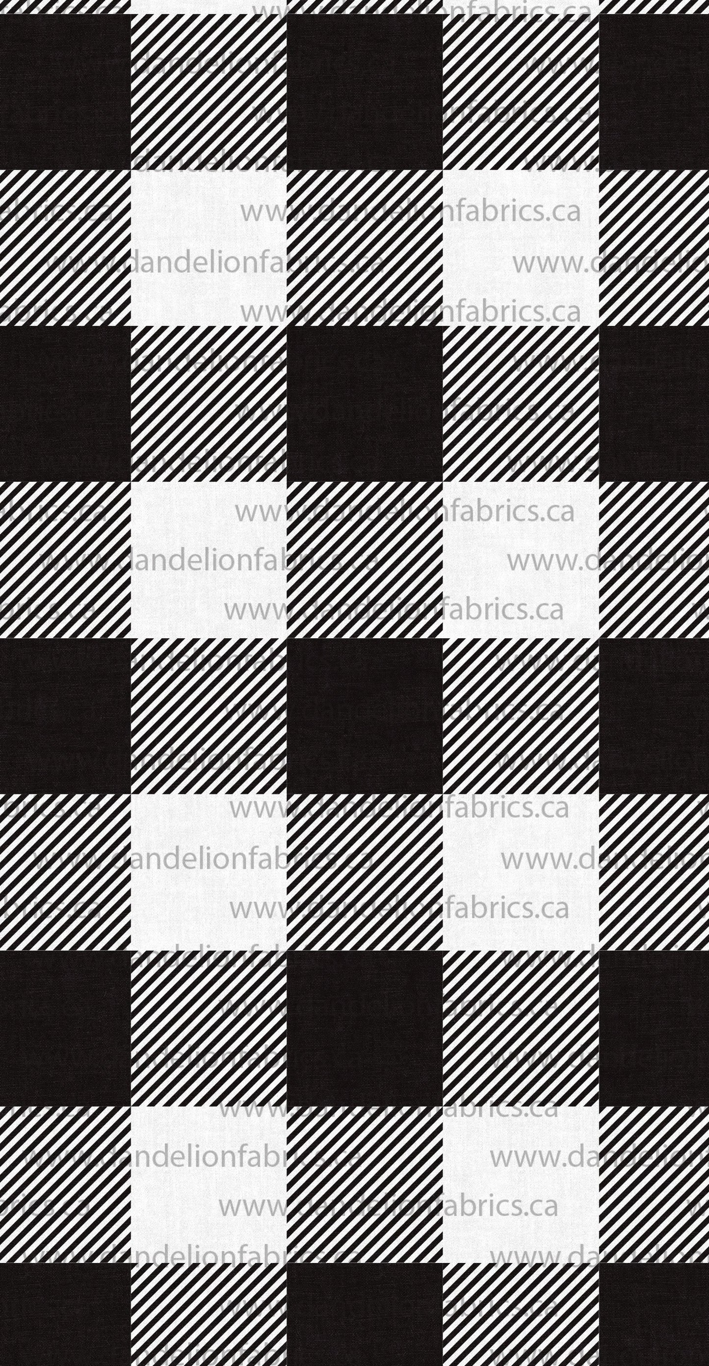 Buffalo Plaid in Greyish White | Eureka Jersey Knit Fabric